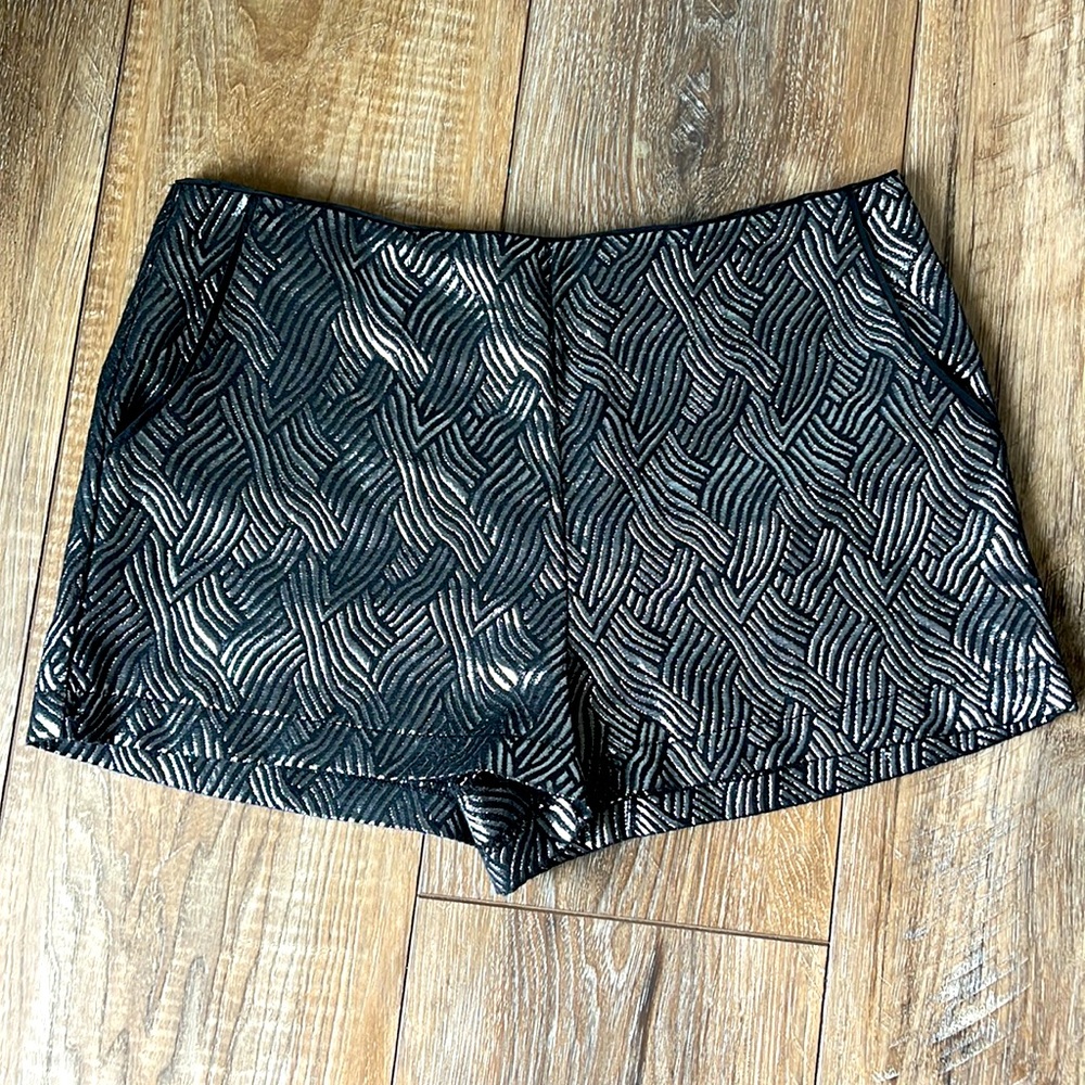Size small silver and black dress shorts